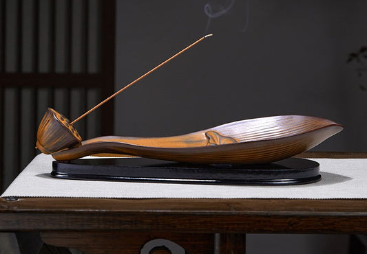 Chinese Lotus Base Ceramic Incense Holder