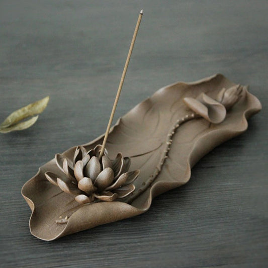 Chinese Traditional Zen Lotus Style Jingdezhen Ceramic Intense Holder
