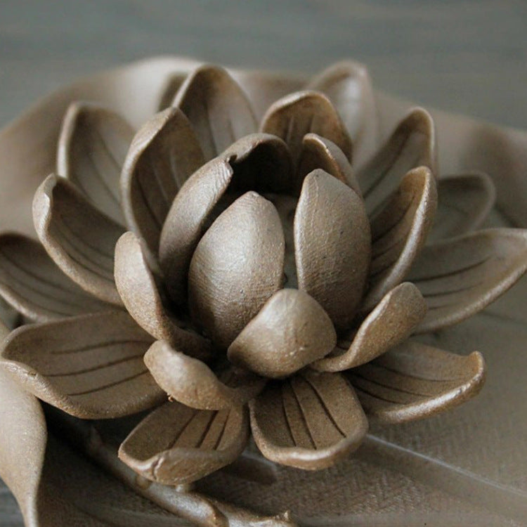 Chinese Traditional Zen Lotus Style Jingdezhen Ceramic Intense Holder