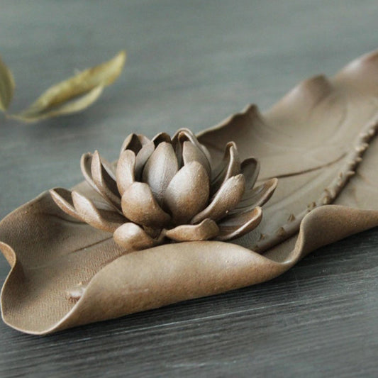Chinese Traditional Zen Lotus Style Jingdezhen Ceramic Intense Holder