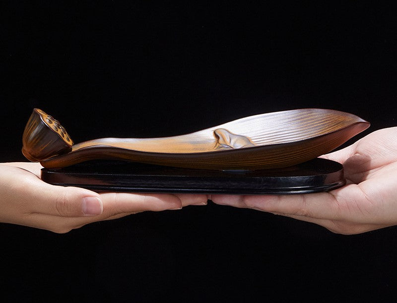 Chinese Lotus Base Ceramic Incense Holder