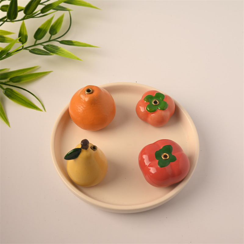 Modern Style Ceramic Fruit Style Incense Holder Incense Burner
