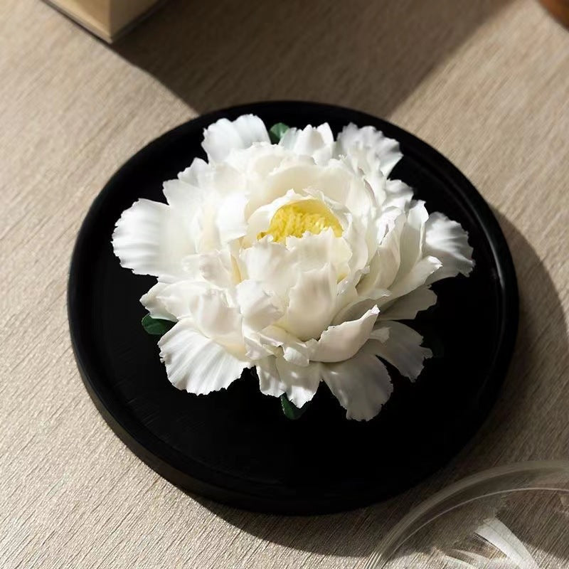 Handmade Ceramic Peony Flower Style Incense Holder