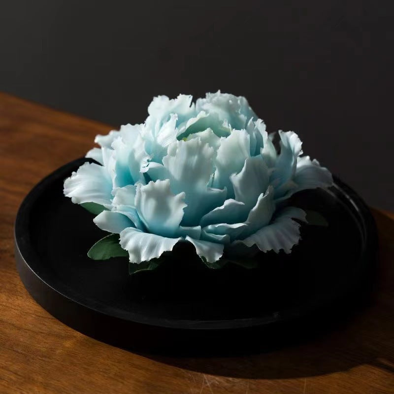 Handmade Ceramic Peony Flower Style Incense Holder